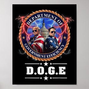 Doge Department of Government Efficiency Trump 47t Poster