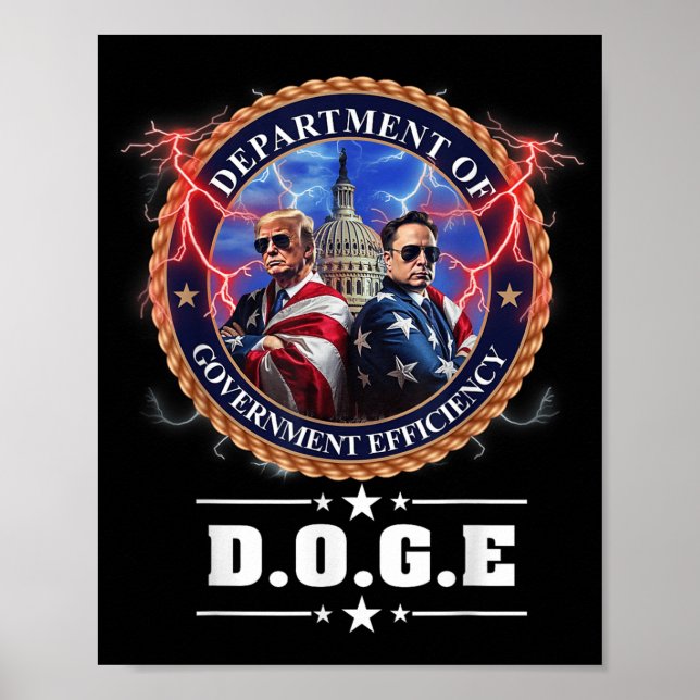 Doge Department of Government Efficiency Trump 47t Poster (Framsidan)