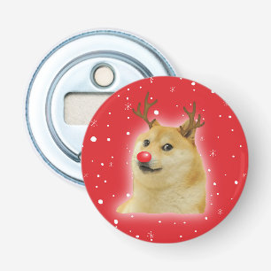 Doge Dogright Doggo Hund Jul Meme Kort röd Flasköppnare