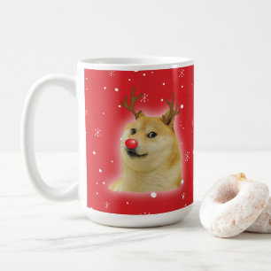Doge Dogright Doggo Hund Jul Meme Kort röd Kaffemugg