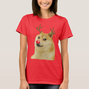 Doge Dogright Doggo Hund Jul Meme Kort röd T Shirt