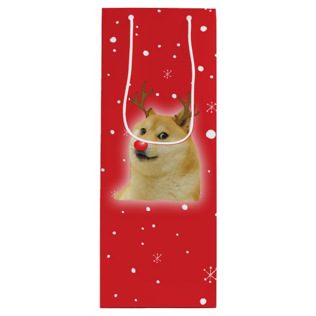 Doge Dogright Doggo Hund jul - minneskort röd (Framsidan)