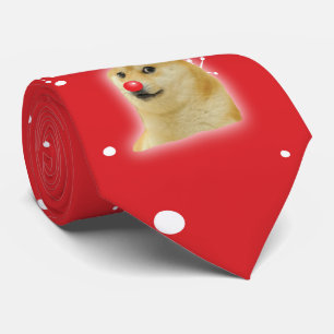 Doge Dogright Doggo Hund jul - minneskort rött Slips