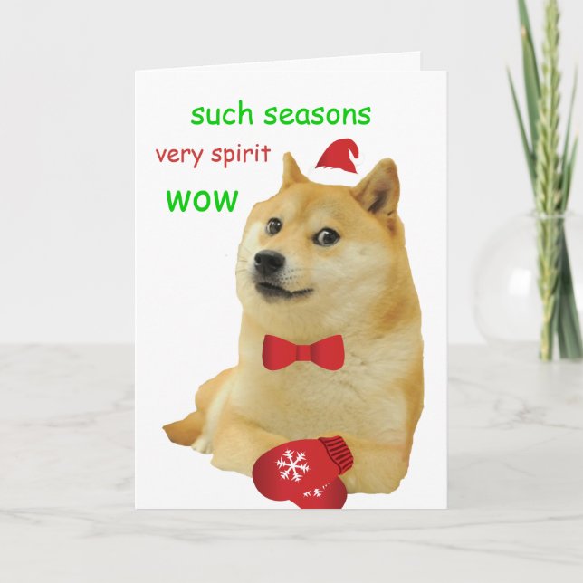 Doge Funny Meme Helgkort (Framsida)