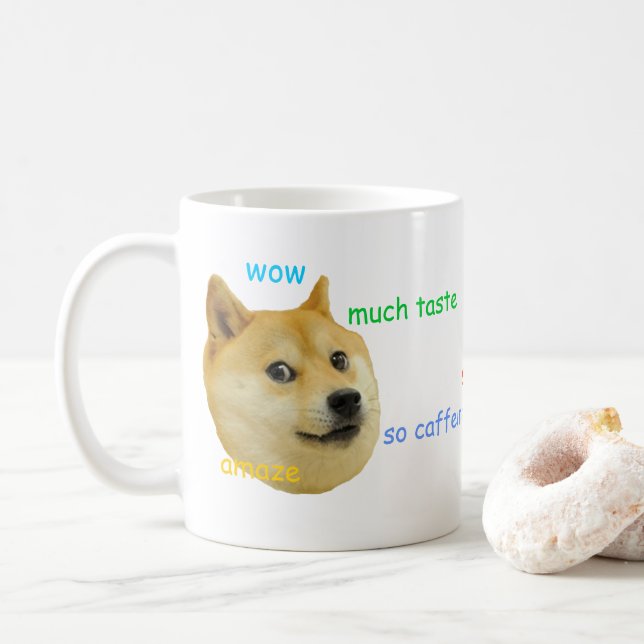 Doge Funny Meme Kaffemugg (Med munk)