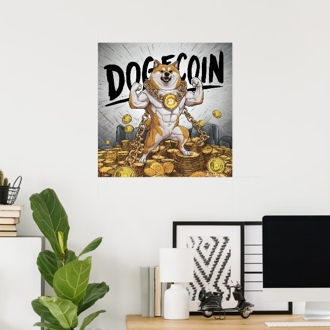 Doge Hund Poster (Hemmakontoret)