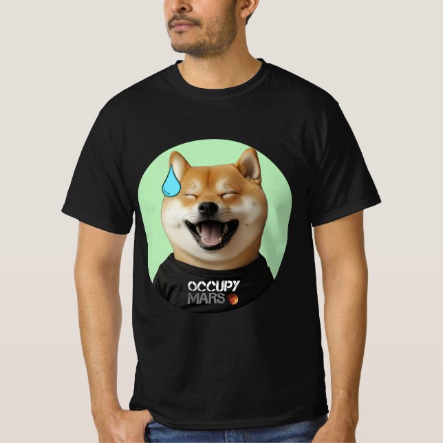 Doge Hund som DOGE Guy T Shirt (Framsida)