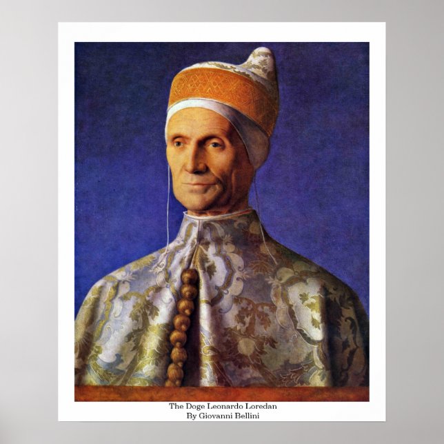 Doge Leonardo Loredan av Giovanni Bellini Poster (Framsidan)