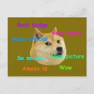 doge-märke vykort