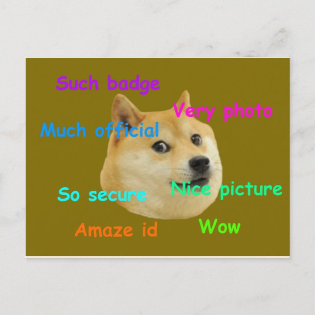 doge-märke vykort (Framsida)
