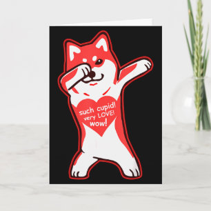 Doge Meme Alla hjärtans dag T-shirt - Dabbing Shib Kort