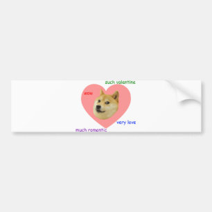 Doge mycket för valentines day romantiker för bildekal