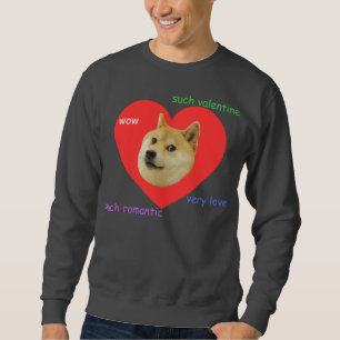 Doge mycket för valentines day romantiker för lång ärmad tröja