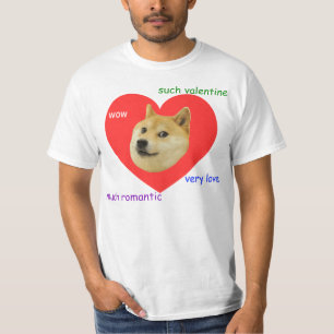 Doge mycket för valentines day romantiker för tee shirt