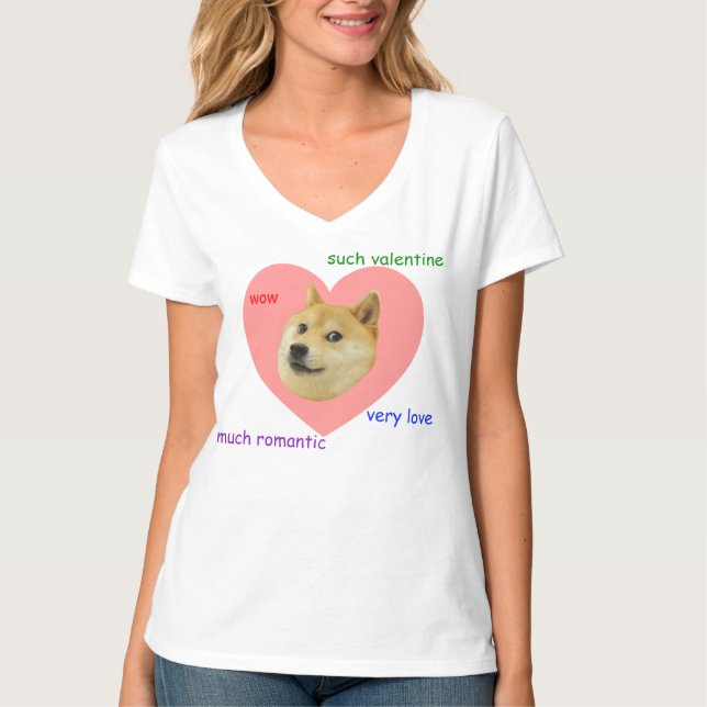 Doge mycket för valentines day romantiker för tröja (Framsida)