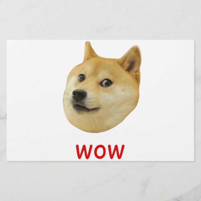 Doge Mycket Wow mycket Hund som Shiba Shibe Inu (Framsida)