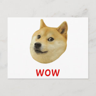 Doge Mycket Wow mycket Hund som Shiba Shibe Inu Vykort