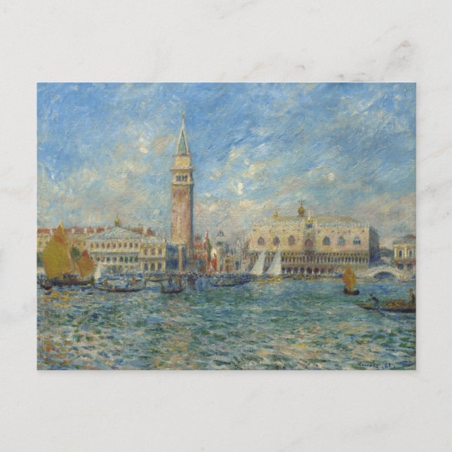 Doge-palatset, Venedig - Pierre-Auguste Renoir  Vykort (Framsida)