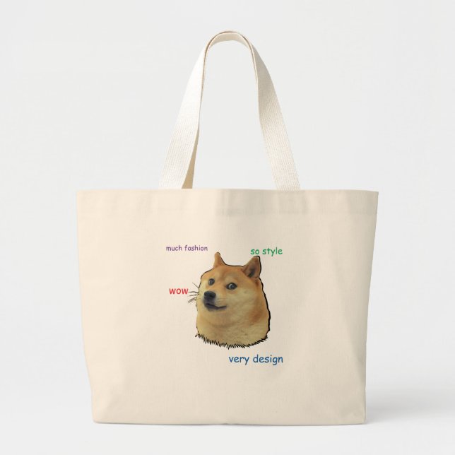 Doge.  Så Shibe Jumbo Tygkasse (Framsidan)