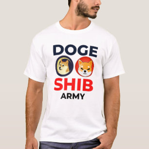 DOGE SHIB Army - Dogecoin Shiba Inu Coin Crypto M T Shirt