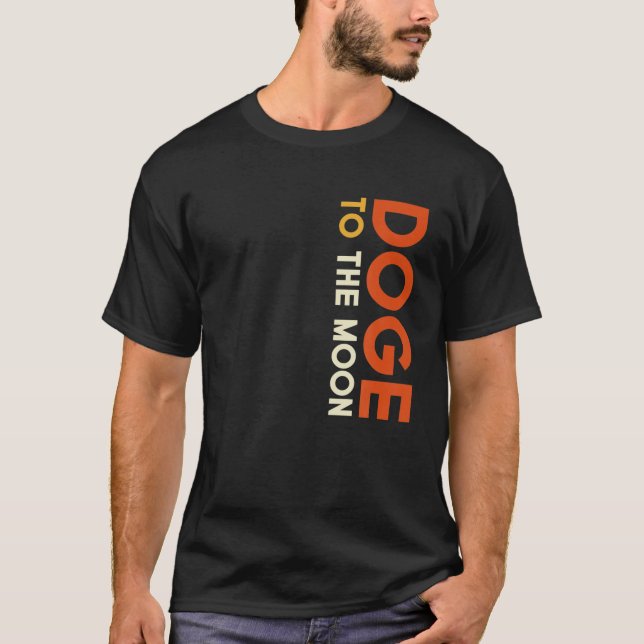 Doge till Måne-nuny Idea Meme HODL Dogecoin Tra T Shirt (Framsida)