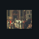 Doge Ziani möter påven Alexander III (1105-81) Canvastryck<br><div class="desc">Bild:165440 Doge Ziani träffar påven Alexander III (1105-81) vid Carita 1172 (olja på arbetsyta). Italienska skolan (1600-talet). Galleria dell'Accademia,  Venedig,  Italien. Konst,  fin konst.</div>