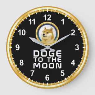 Dogecin Doge till Måne-Lagrar-marknaden Krypto-Ho Stor Klocka