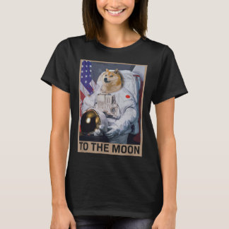 Dogecoin Astronaut till Måne-blockkedjan HODL Gråt T Shirt