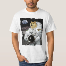 Dogecoin astronaut till måne t shirt