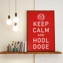 Dogecoin Behålla Lugn och Hodl Doge Crypto Funny