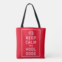 Dogecoin Behålla Lugn och Hodl Doge Crypto Funny