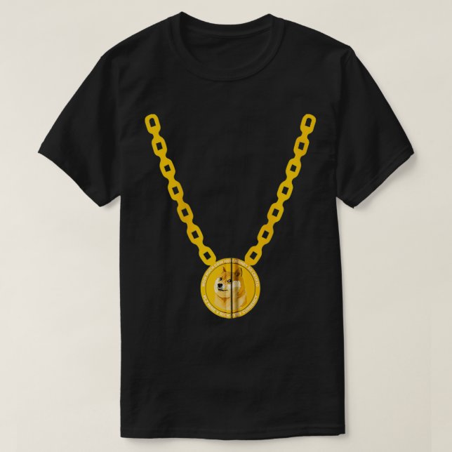 Dogecoin Bling Funny Blockchain HODL Cryptocurrenc T Shirt (Design framsida)
