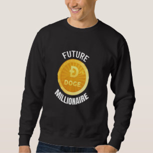 Dogecoin Crypto, Doge Coin Hodler till Måne Mill Lång Ärmad Tröja