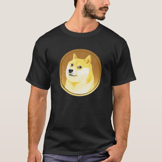 Dogecoin Crypto Doge Much Currency Coin T Shirt (Framsida)