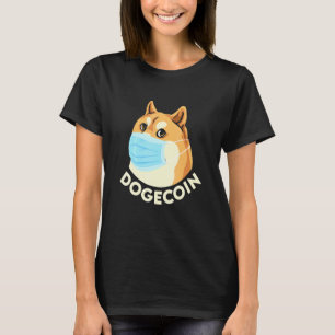 Dogecoin Cryptocurrency Shiba Inu Hund Wearing Mas T Shirt