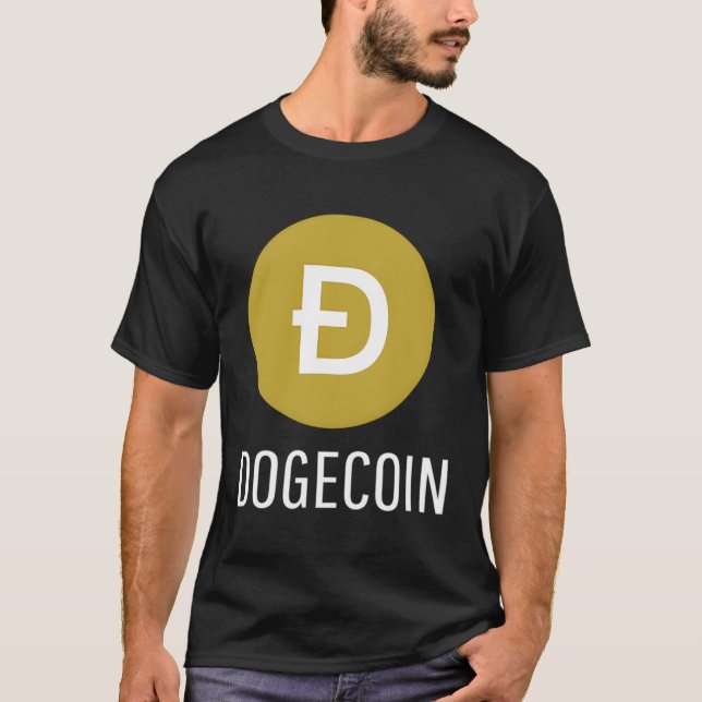 Dogecoin Cryptocurrency T Shirt (Framsida)