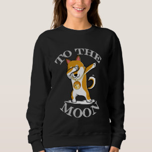 Dogecoin Dab till Måne Crypto Meme Doge Hodl Dab T Shirt