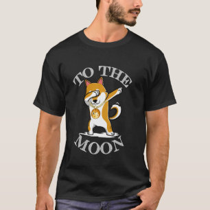 Dogecoin Dab till Måne Crypto Meme Doge Hodl Dab T Shirt