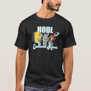 Dogecoin Diamond Händer HODL Crypto to Måne T Shirt