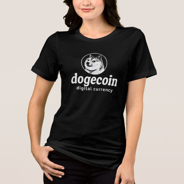 Dogecoin Digital Valuta T-shirt - Crypto Meme Mode (Framsida)
