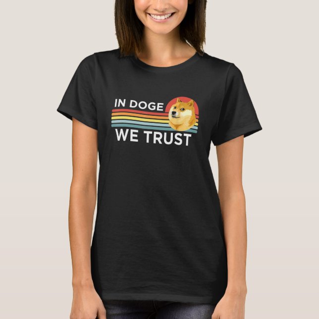Dogecoin Doge Cryptocurrency Trader T Shirt (Framsida)