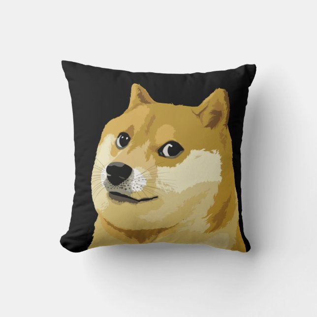 Dogecoin Doge Day to Måne Lagrar Market Crypto Kudde (Framsida)
