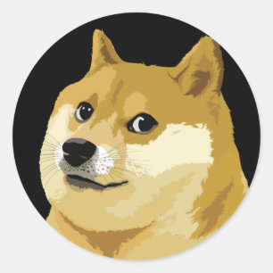 Dogecoin Doge Day to Måne Lagrar Market Crypto Runt Klistermärke