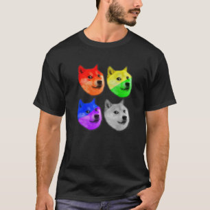 Dogecoin Doge HODL Crypto LGBT Flagga LGBTQ Glow P T Shirt