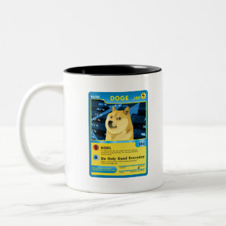 Dogecoin DOGE Hodl Meme Funny Crypto Gift Två-Tonad Mugg