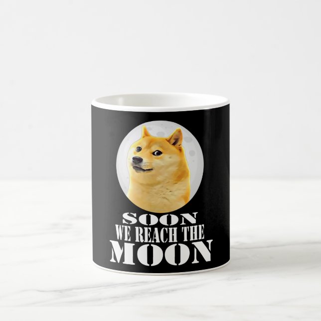 Dogecoin Doge HODL till Måne Crypto Doge-1-PM Kaffemugg (Center)