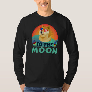 Dogecoin Doge Hodl till Måne Crypto Meme Dogecoi T Shirt
