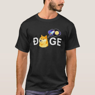 Dogecoin Doge Hodl till Måne Crypto Meme Dream T Shirt