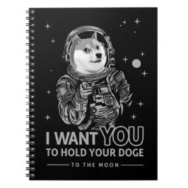 Dogecoin Doge.. Jag vill att du ska till Måne Cryp Anteckningsbok