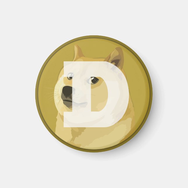 Dogecoin DOGE Magnet (Framsidan)